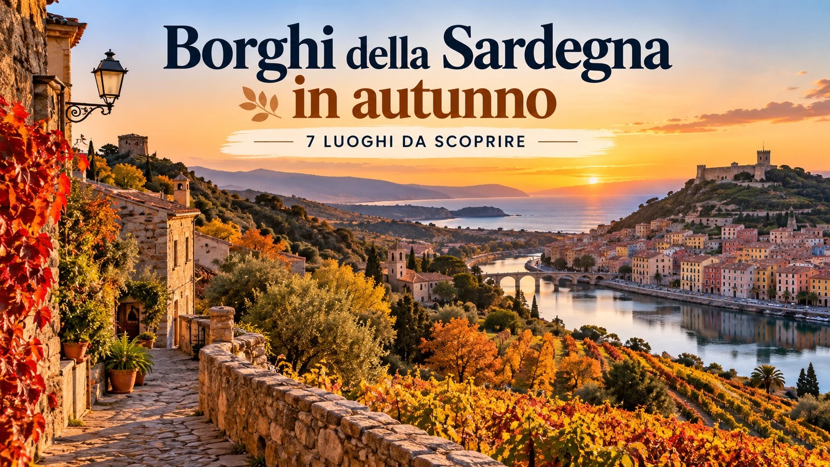 Borghi della Sardegna in autunno tra paesi, vigneti e paesaggi dell'entroterra