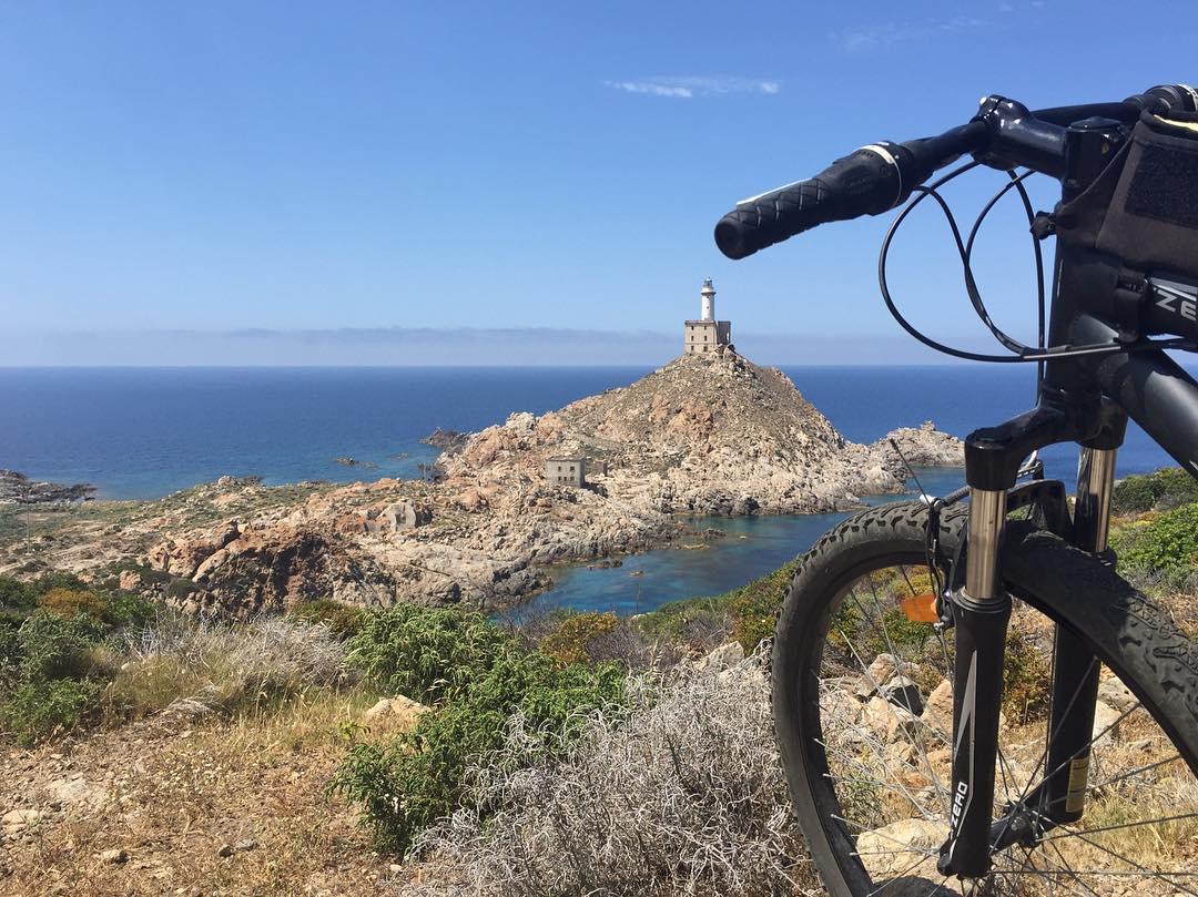 Turisti in bicicletta sull'Isola dell'Asinara